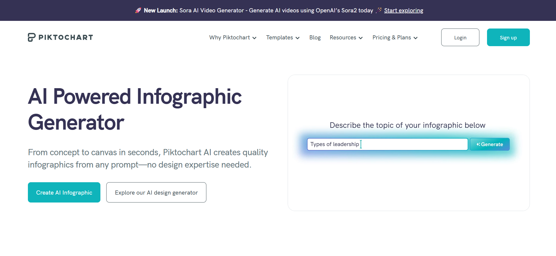 AI Tools for Graphic Design: Piktochart AI